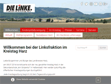 Tablet Screenshot of dielinke-fraktion-harz.de